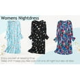 thumbnail image 4 of American Trends Womens Long Sleeve Nightgowns Cotton Nightgowns Sleep Shirt for Women Soft House Dresses Night Gown for Ladies, 4 of 7