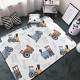 thumbnail image 3 of Trains Pattern Shaggy Area Rug, Rugs for Living Room Bedroom Non Slip Door Mat Indoor Carpet Machine Washable Nursery Home Decor Floor Mats for Entryway 60x39in-#, 3 of 5