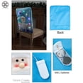 thumbnail image 3 of Luxtrada 2/1 Pack Christmas Chair Covers with LED Lights Cute Santa Claus Snowman Chair Slipcovers Removable Washable Chair Back Covers for Dining Room Home Holiday Party Decor, 3 of 10