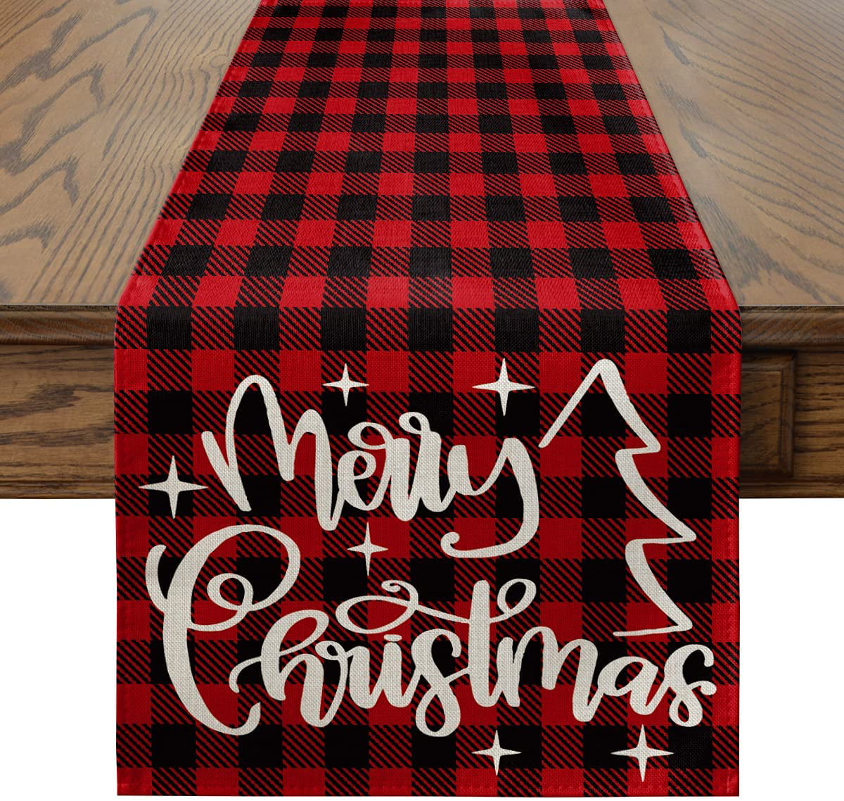 Artoid Mode Buffalo Plaid Scarf Snowman Christmas Decorative Doormat Seasonal Winter Xmas Holiday Low-Profile Floor Mat Switch Mat for Indoor Outdoor 17 x 29 Inch 