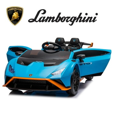 SUSIELADY 24V Kids Ride on Toys Lamborghini Licensed STO Drift Car, 4 Wheeler Battery Powered Car for Kids, Electric Car with Remote Control, LED Lights, Outdoor Toys for Boys Girls Ages 3-8, Grey