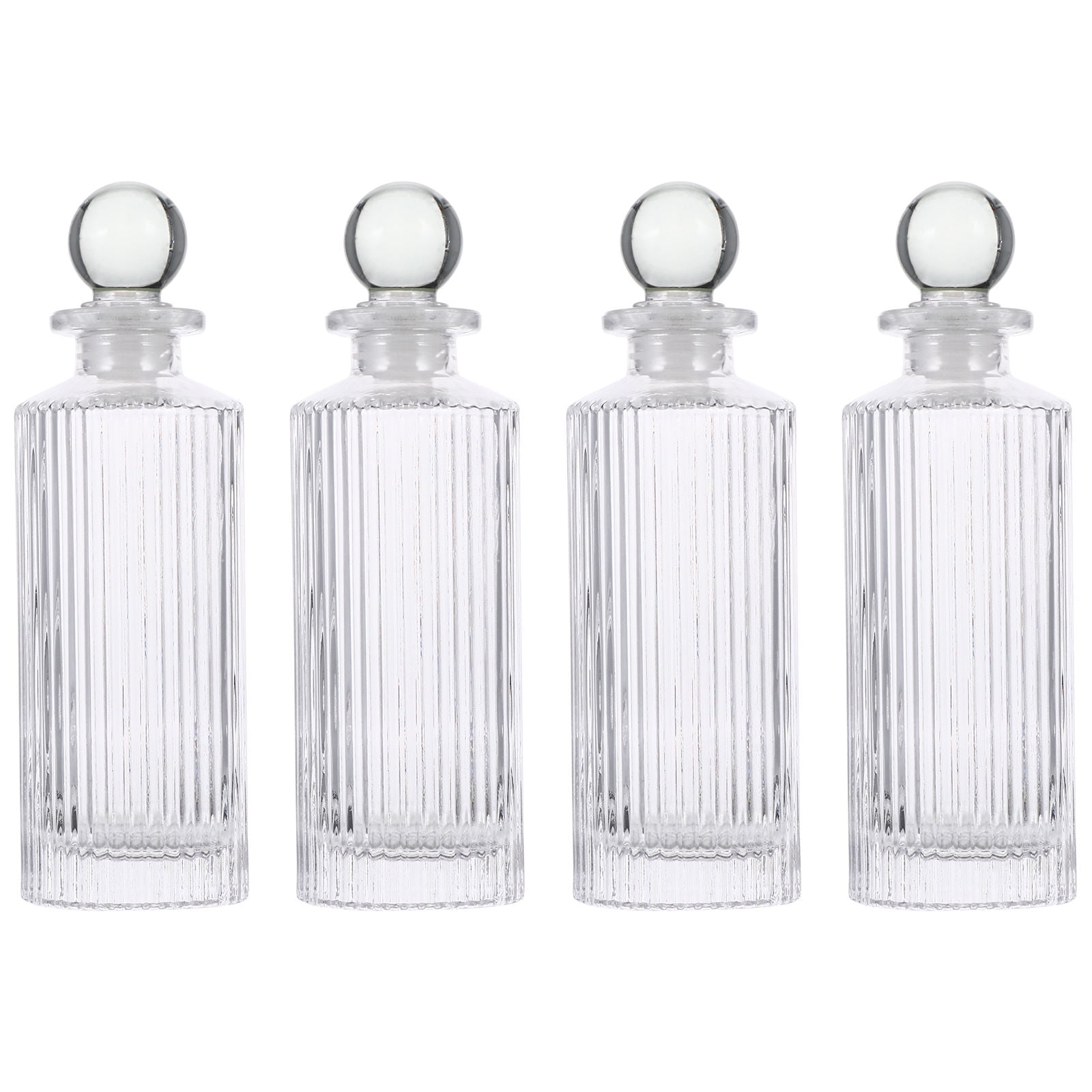 Amosfun 1Set Classic Clear Glass Diffuser Bottles for Essential Oils and Home Decoration