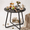 Black, variant on PATIOEASY 18‘ Outdoor Side Table, End Table with Adjustable Feet,Round End Tables for living room, Balcony Porch Deck Poolside,Yard-Green