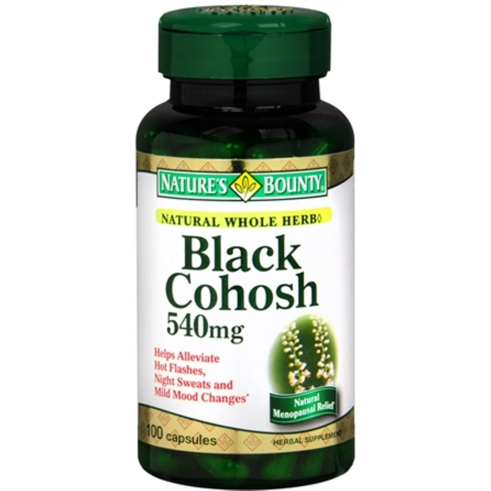 Nature's Bounty Black Cohosh 540 mg Capsules 100 Capsules (Pack of 4
