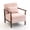 Light Pink + Corduroy + Foam, variant on Ardescere Mid Century Modern Storage Accent Chair, Wood Frame Upholstered Armchair with Detachable Waist Cushion for Bedroom Sunroom