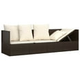 thumbnail image 6 of vidaXL Patio Lounge Bed with Cushions Adjustable Day Bed Sofa Poly Rattan, 6 of 8