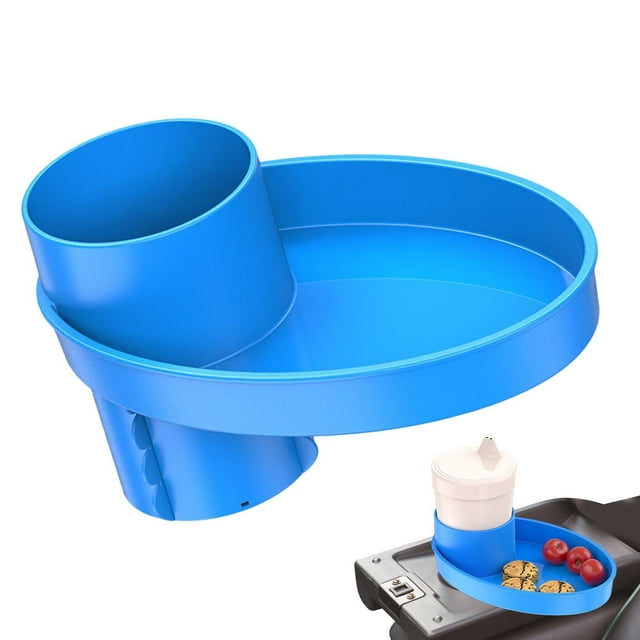 My Travel Tray Oval, extienda su portavasos actual para sostener una taza más una bandeja para refrigerios, juguetes y accesorios