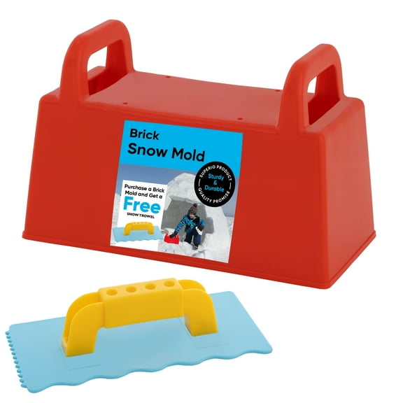 Superio Snow Sand Beach Toys Set-Snow Block Mold, Sand Castle Brick Makaer, and Trowel Smoother