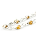 thumbnail image 5 of Galaxy Gold 3.39 Carat 14k Solid White Gold Flaunt Your Success Citrine Diamond Bracelet, 5 of 7