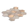 thumbnail image 3 of malla de mosaico dune stone & gold 25.5 x 29.2 cm, 3 of 4