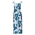 thumbnail image 4 of Hvot&aat Womens Boho Floral Jumpsuits Sleeveless Two-pocket Casual Bib Jumpsuit Plus Size Adjustable Rompers Pants, 4 of 4