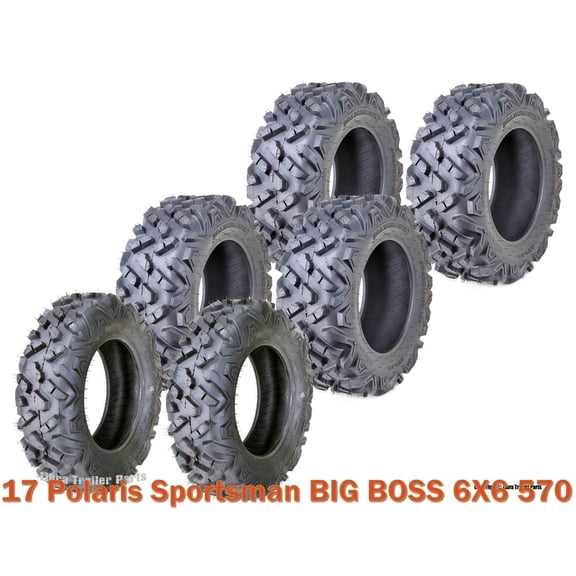 Set 6 ATV UTV Tires 26x8-14 & 26x10-14 for 17 Polaris Sportsman BIG BOSS 6X6 570