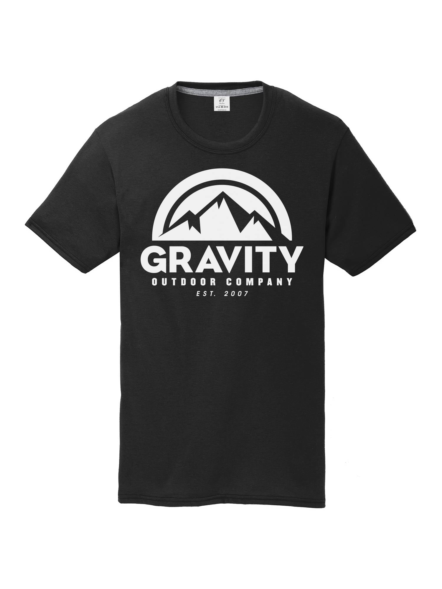 Gravity Outdoor Co. Youth Performance T-Shirt - White Logo - Black - Small