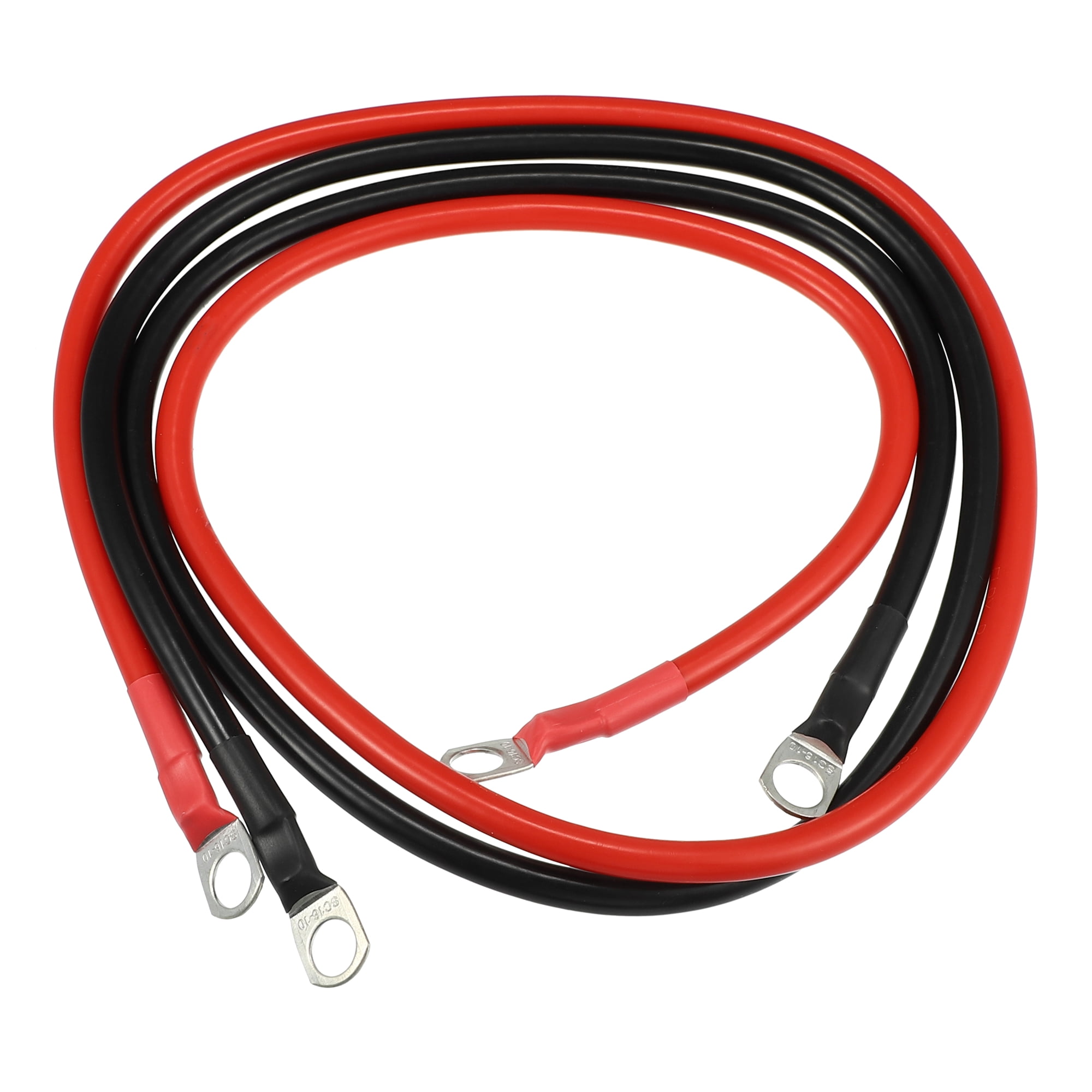 2 Pcs 5 AWG Gauge 8mm Ring Terminal 100cm Fully Assembled Battery