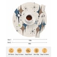 thumbnail image 6 of 13 Inch Round Placemats Set of 6, Brown Green Diamond Non Slip Heat Insulation PP Table Mats, Modern Geometric Middle Century Beige Washable Place Mats for Kitchen Dining Party Table Decor, 6 of 7