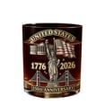 thumbnail image 2 of 250 Years Of Freedom Commemorative Whiskey Glass, 1776-2026 Commemorative Cup , 250th Anniversary Whiskey Glass, Independence Day July 4th 2026 Gift, Patriotic Glassware, 2 of 5
