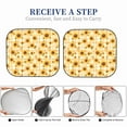 thumbnail image 5 of Kdxio Coffee Plaid Sunflower Print 2-Piece Sun Shade Front Windshield - Foldable Car Front Window Sunshades for Most Sedans SUV Truck, 5 of 6