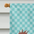 thumbnail image 3 of Caroline's Treasures BB8015CHF Minorca Ctalalan Chicken Blue Check Flag Canvas House Size , Large, multicolor, 3 of 4