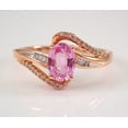 thumbnail image 4 of 14k Rose Gold Pink Sapphire and Diamond Woman Engagement Ring, 4 of 5