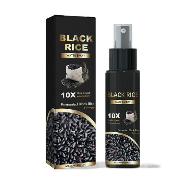 Esencia de sérum vegano en spray de agua de arroz para cabello seco y dañado, con efecto anticaída. Favorece el crecimiento de un cabello más grueso y largo. 100 ml. Esencia densa.
