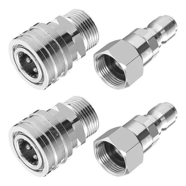 Npt 3/8 Inch Male Female Quick Connector Kit Pressure Washer Adapters M22 Thread D