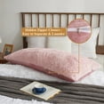 XeGe Cute Shaggy Faux Fur Body Pillow Cover, 20x54, Soft Plush