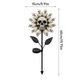 thumbnail image 3 of Halloween Skull Sunflower Garden Stake, Spooky Ghost Floral Yard Ornament, Weather Resistant Outdoor Decor for Halloween Party & Fall Display, 3 of 10