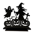 thumbnail image 2 of Halloween Decorations Indoor Wooden Silhouette Tabletop Ornament for Fall Decor & Room Decor, Spooky Horror Decor Accent for Home Shelf Mantel Party Display, 5.9 Inch - D, 2 of 4