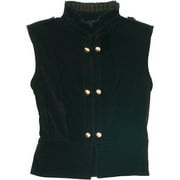 Juniors Velvet Military Vest