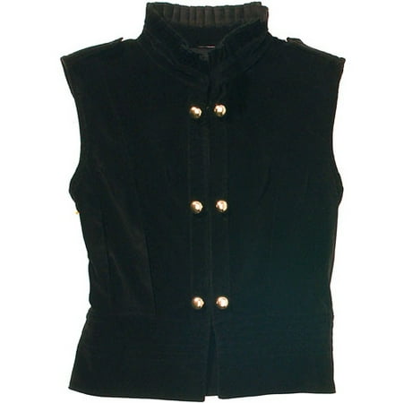 Juniors Velvet Military Vest