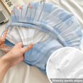 thumbnail image 4 of Twin Sze Fitted Sheet Set - Coastal Fall 2 Piece Bedding Sets 16" Deep Pocket Fitted Sheet with 1 Pillowcase, Thanksgiving Pumpkins Coral Blue Plaid Brushed Microfiber Hotel Luxury Bed Sheets, 4 of 9