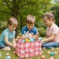 thumbnail image 4 of NIETEIN Pink Easter Basket Empty Canvas Large Personalized Rabbit for Kids, 4 of 7