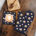 thumbnail image 6 of Pioneer Flower Floral Print Pattern 1-Pack Oven Mitts Set, Heat Resistant Kitchen Gloves, 7.7" X 12", 6 of 6