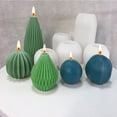 thumbnail image 4 of Monstrate Molde geométrico de silicona moderno y hermosas velas artesanales en casa, Gel de sílice grueso y duradero Artesanía Blanco, 4 of 6