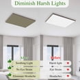 thumbnail image 5 of Sage Green Magnetic Fluorescent Light Covers for Ceiling Lights 2 x 4 Feet, Brown Solid Color Simple Abstract Office Classroom Kitchen Drop Ceiling Light Covers Lighting Filters Shade Panel 3 Packs, 5 of 9