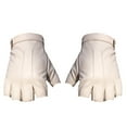 thumbnail image 2 of ZDWQFA 1 Pair Fingerless Driving Gloves PU Faux Leather Outdoor Sport Halloween Cosplay Costume Half Finger Glove for Men Women Teens, 2 of 7