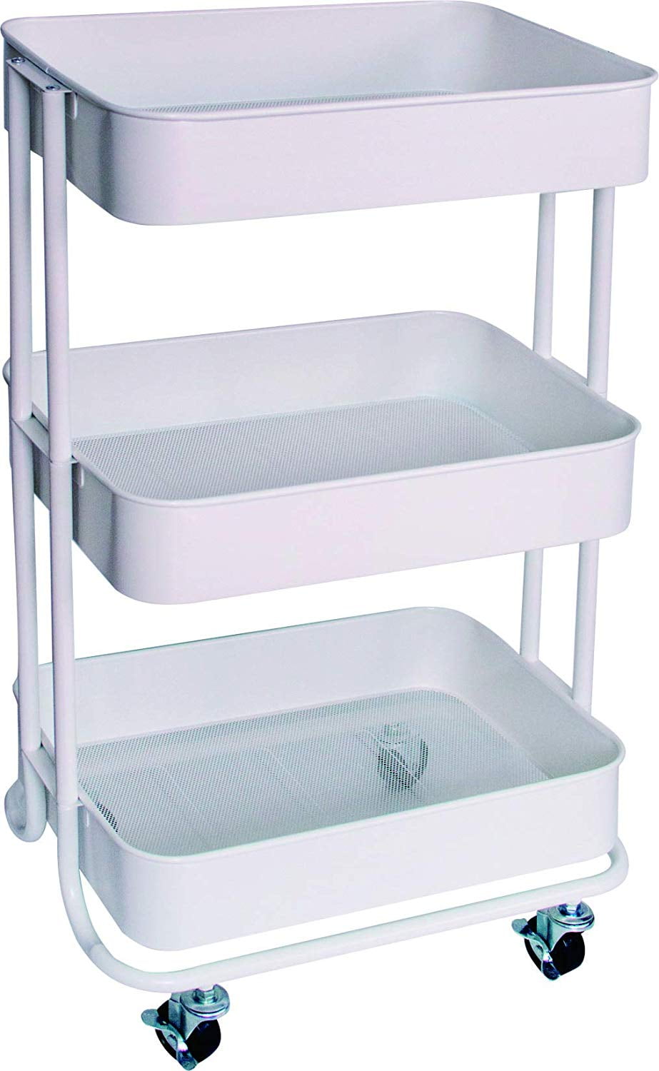 All For You 3Tier Heavy Duty Metal Rolling Storage Cart Rack Shelf 18