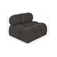 thumbnail image 3 of Meridian Furniture Ames Brown Boucle Fabric Armless, 3 of 11
