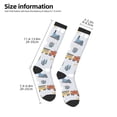 thumbnail image 4 of Fotbe Trains And Cactuse print Women's Men's Novelty Crew Socks Cotton Socks Knee High Socks for Walking,Running,Nurses,Pregnancy, 4 of 8
