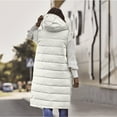 thumbnail image 6 of Juebong Long Puffer Vest Womens Sleeveless Hooded Jackets Windproof Warm Button Down Jacket Outerwear Winter Vests with Pockets White,S, 6 of 8