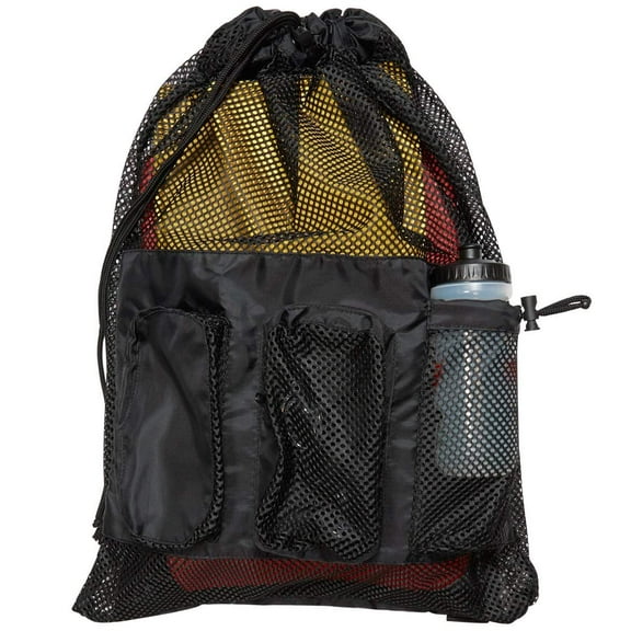 Sporti Mesh Backpack, Adult Size, Multiple Zips, Adjustable Nylon Straps