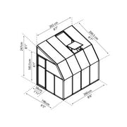 Palram - Canopia Sun Room 6 x 8 Polycarbonate Walk-In Greenhouse - White - with Roof Vent