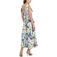 thumbnail image 2 of Anne Klein Womens Floral Shift Midi A-line Dress, white, 4, 2 of 2