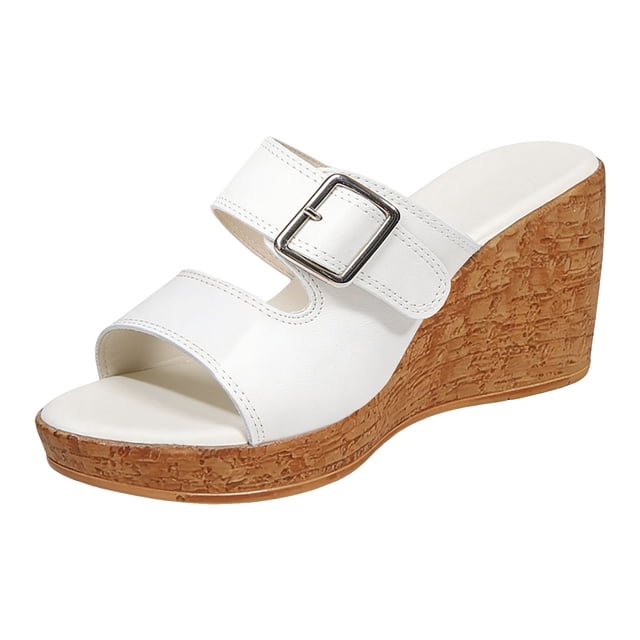 DAFEI Sandales Compensées pour Femmes Sandales Compensées à Plateforme Sandales Compensées à Bout Ouvert Femmes Chaussures d'Été Décontractées et Habillées