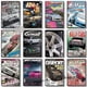 thumbnail image 2 of Carteles de arte de portada de revista de publicidad de coches de carreras japoneses clásicos retro, pinturas en lienzo, impresiones de pared, imágenes, decoración del hogar, 2 of 5