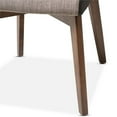 thumbnail image 6 of Baxton Studio Kimberly 5 Piece Round Dining Set in Gravel and Walnut, 6 of 8