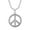Silver Color, variant on Hip Hop Rhinestones Pave Bling Iced Out 14K Yellow Gold Peace Sign Golden Silver Color Pendnats Necklace for Men Rapper Jewelry