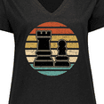 thumbnail image 4 of Inktastic Chess Player Gift Retro Women's Plus Size V-Neck T-Shirt, 4 of 5