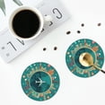 thumbnail image 5 of Bingfone Vintage Around The Planet Leather Drinks Coasters With Set Of 6,Suitable For Home Kitchen,Coffee Cup Coasters Home Gift, 5 of 9