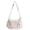 White, variant on Women's Minimalist Floral Bow Drawstring Shoulder Bag Lightweight Nylon Japanese-style Crossbody Messenger Purse For Daily Commute Travel